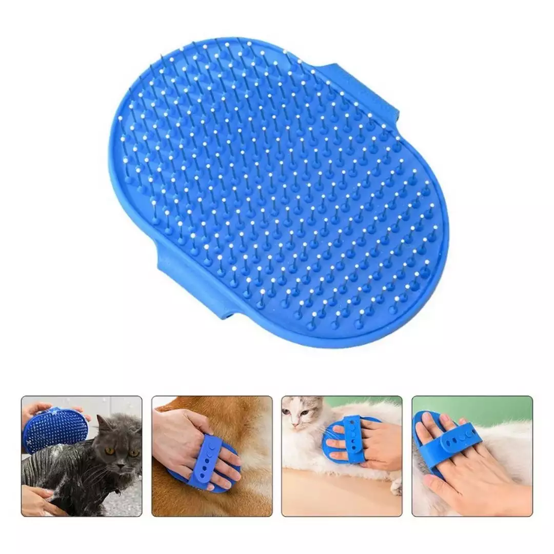 Maxcotas Cepillo De Goma Masajeador Y De Baño Para Perros Y Gatos - Imagen 3
