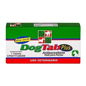 Pet Life DogTab Plus 1tab – Endoparasiticida Desparasitante (Prazicuantel + Pyrantel + Febantel) Para Perros (Hasta 10kg)