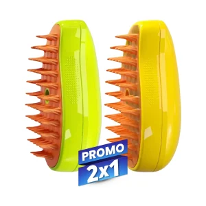 Portu Pet Spray Massage Brush – Cepillo Humeante Removedor Para Perros Y Gatos
