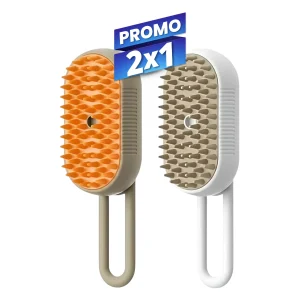 Portu Pets Electric Spray Handle Massage Brush – Cepillo Humeante Removedor Para Perros Y Gatos