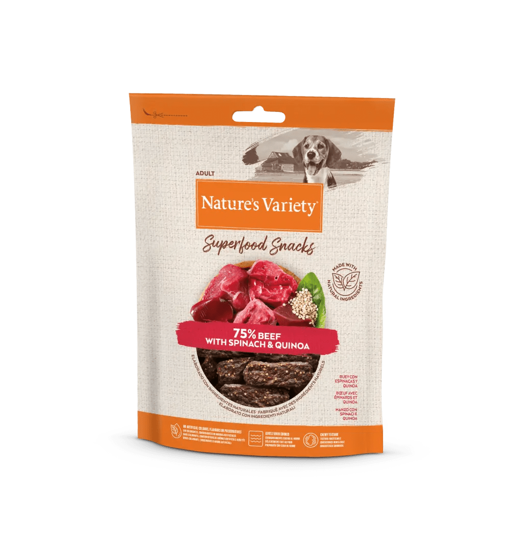 Nature´s Variety. Superfood Snacks Buey