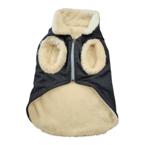 Ropita Chaleco de Jean con Corderito para Perro | Talle 6