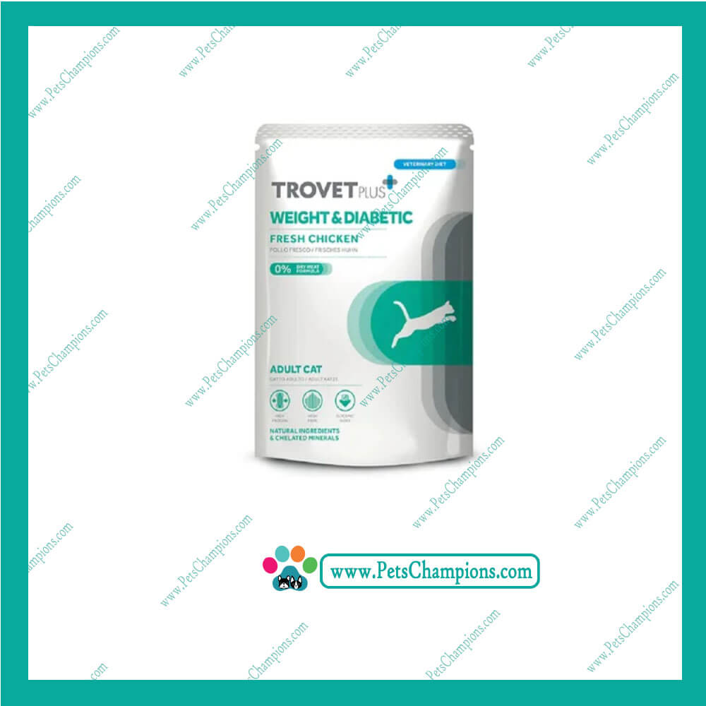 Trovet Plus Weight And Diabetic Fresh Chicken Adult Cat 85gr
