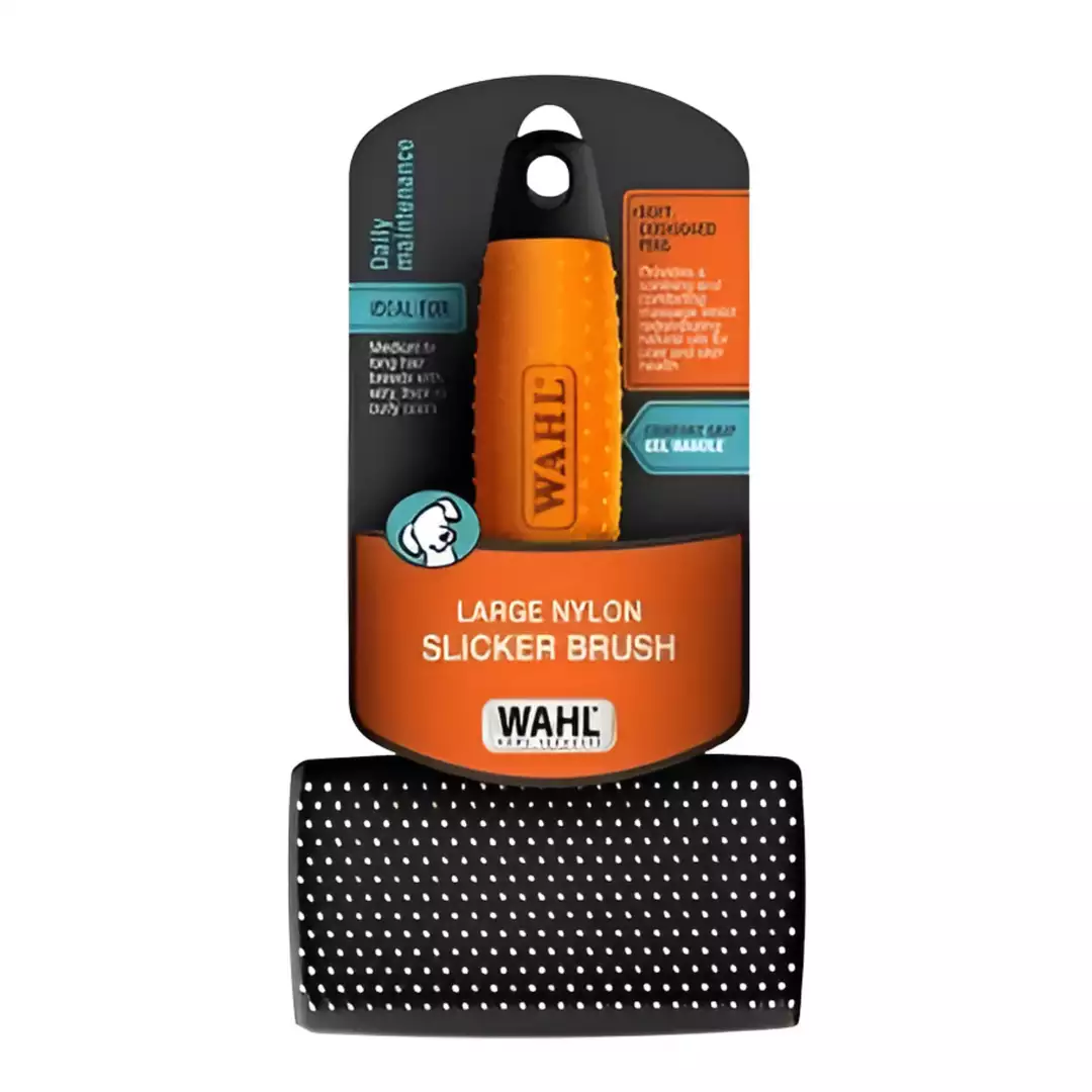 Wahl Large Nylon Slicker – Cepillo Rastrillo Desenredador Con Cerdas De Puntas Y Mango De Gel Para Mascotas - Imagen 2